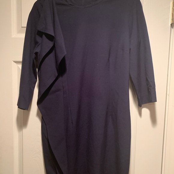 ASOS Navy Blue Ruffle Dress - Picture 2 of 4